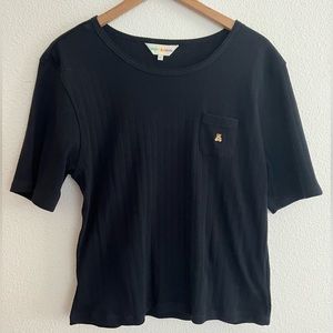 Teddy Fresh black knit crop top 3x.